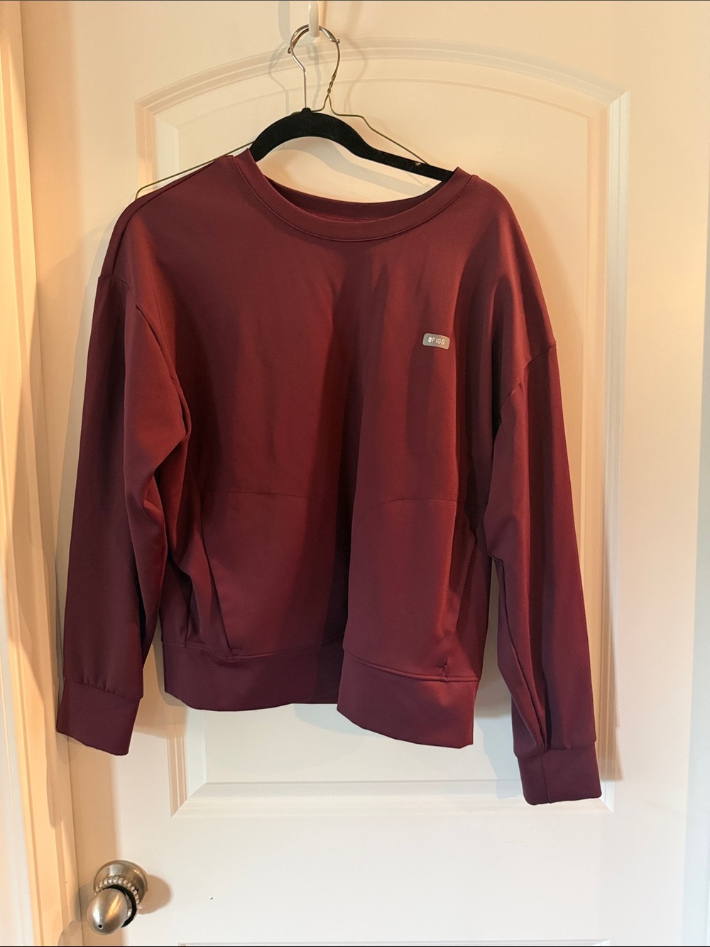 Figs Crewneck Sweatshirt in Burgundy